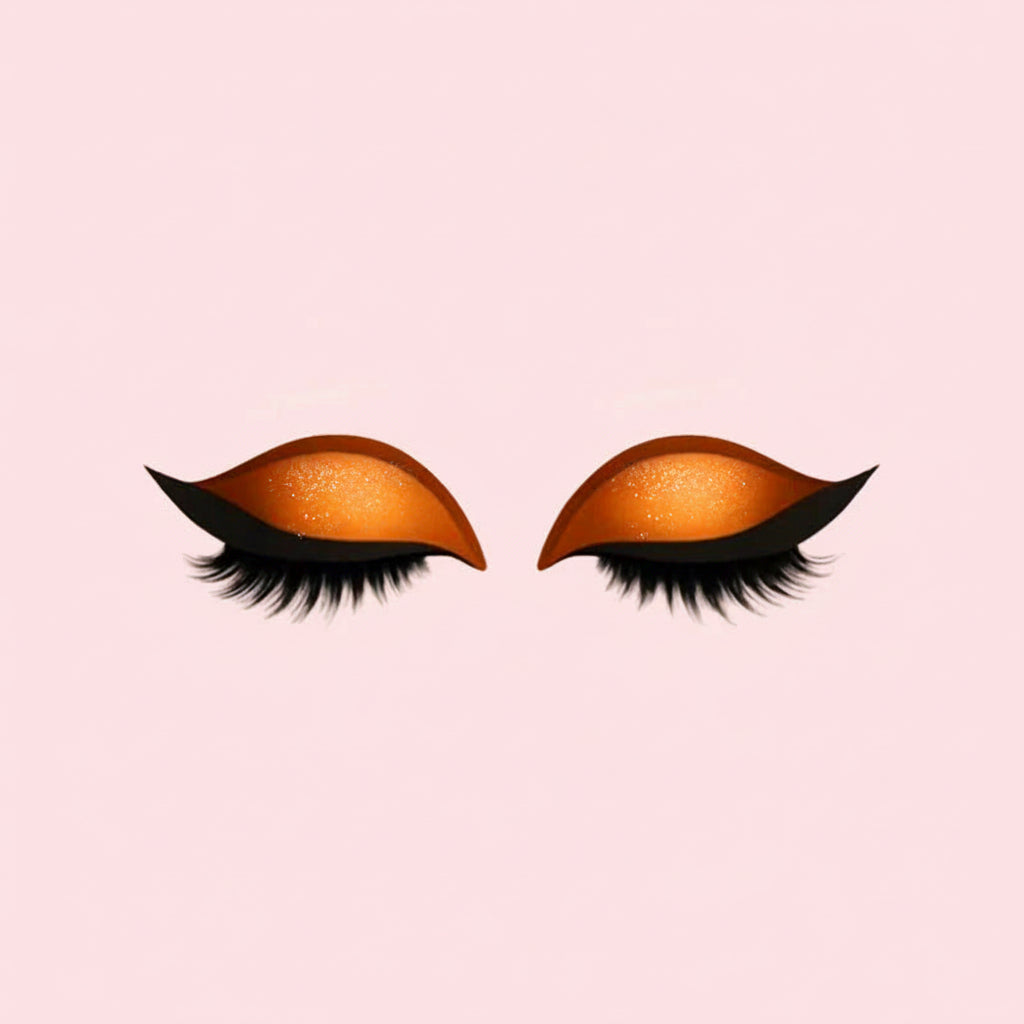 Återanvändbara 3-i-1-stickers med lösögonfransar, ögonskugga och eyeliner