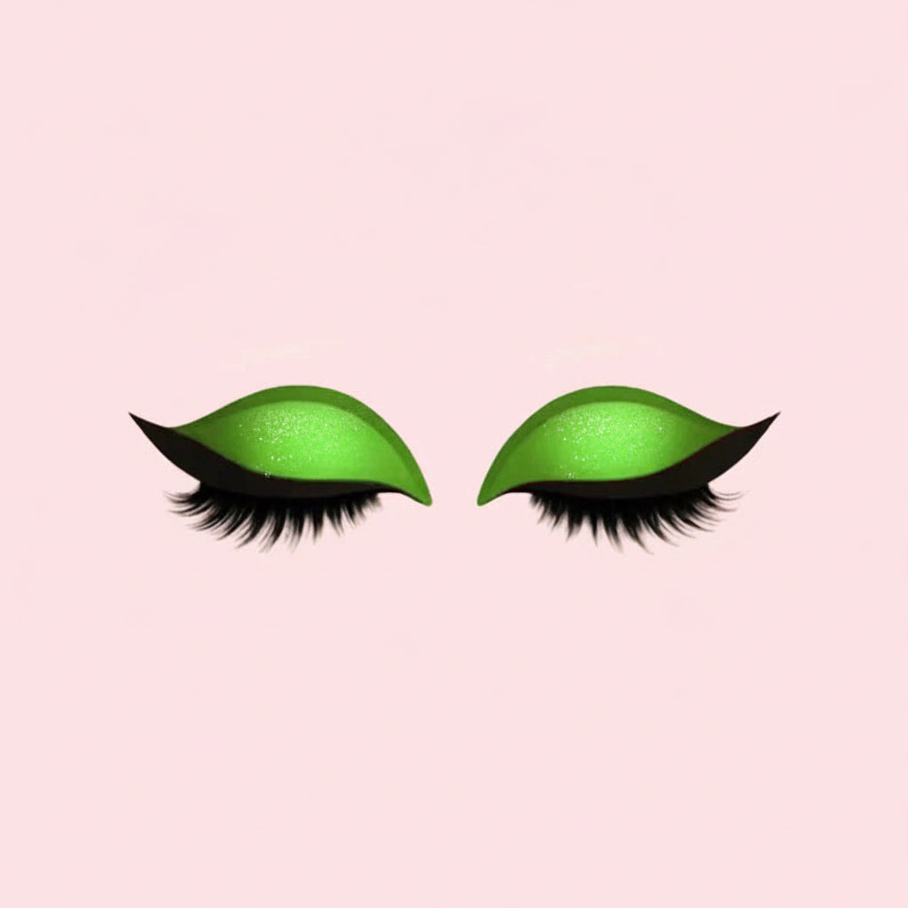 Återanvändbara 3-i-1-stickers med lösögonfransar, ögonskugga och eyeliner