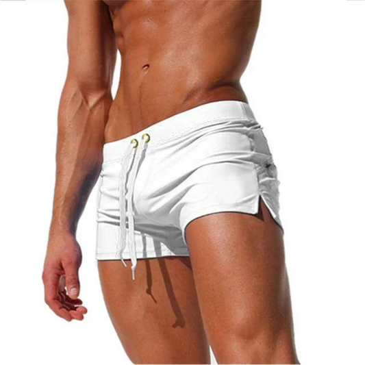 Badshorts för herr i Fyrkantsmodell