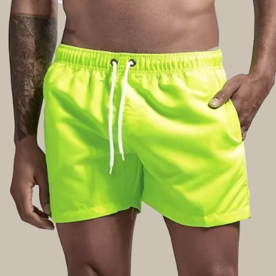 Badshorts för herr med dragsko i midjan