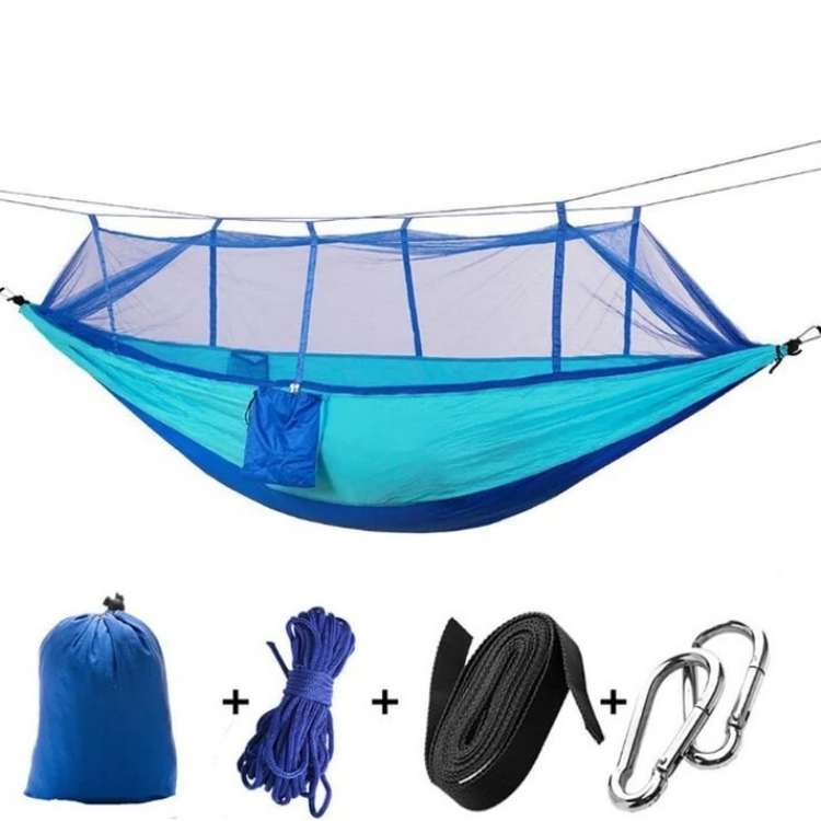 Bärbar hängmatta för camping med myggnät