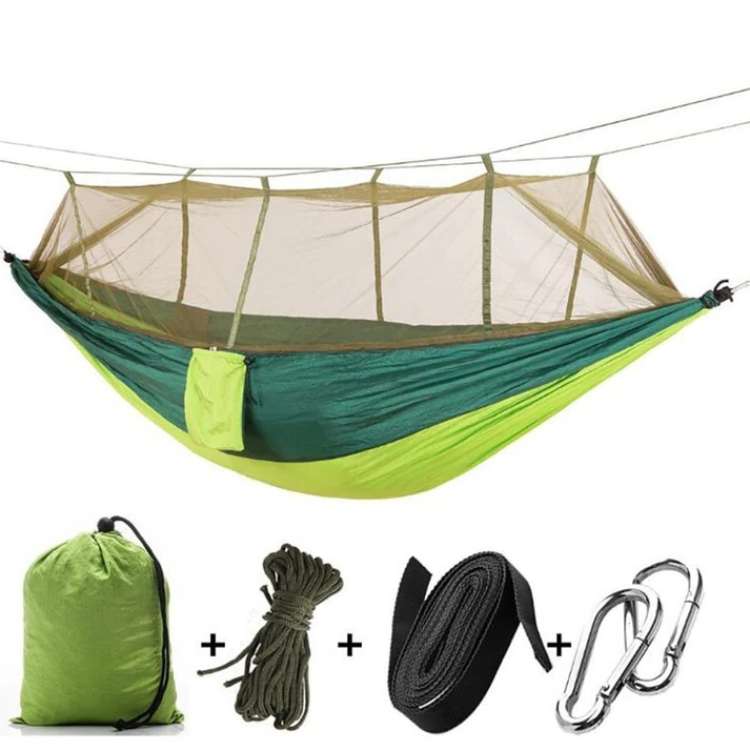 Bärbar hängmatta för camping med myggnät