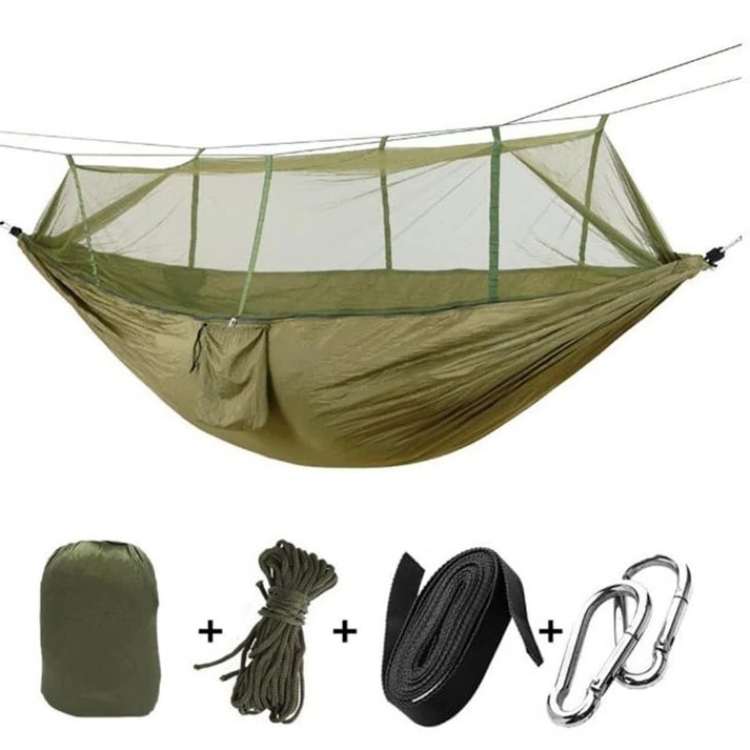 Bärbar hängmatta för camping med myggnät