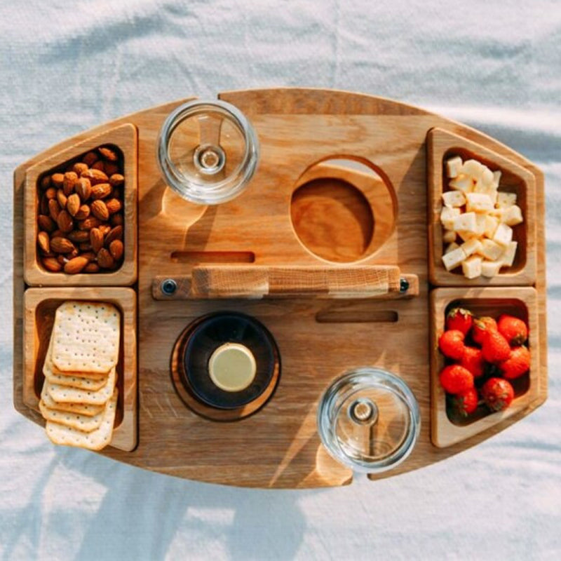 Bärbart vinbord i trä - Kompakt och elegant