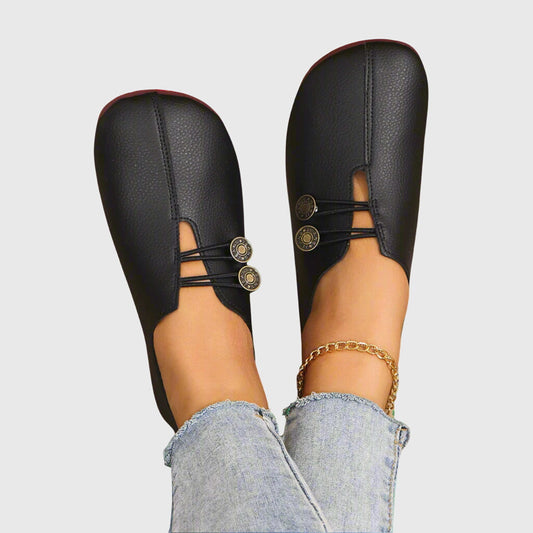 Bekväma platta slip on-skor för damer