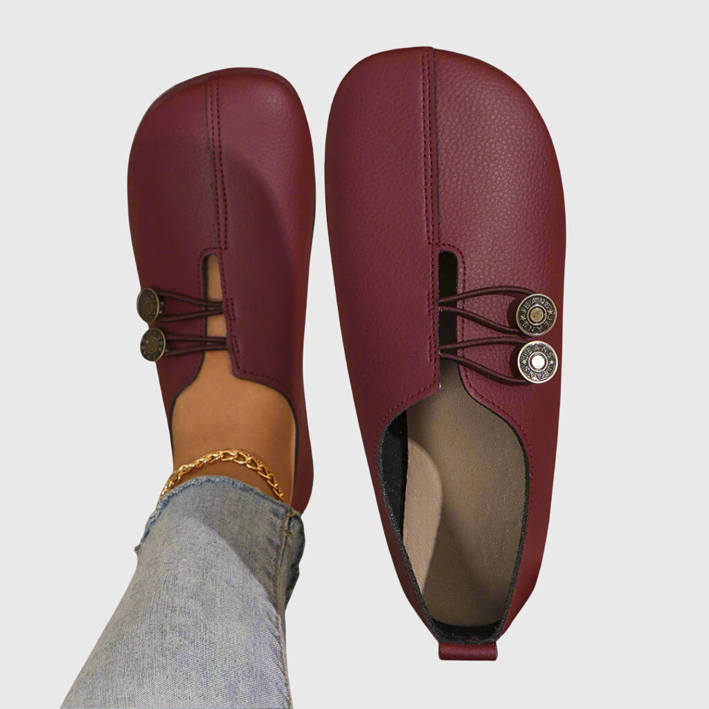 Bekväma platta slip on-skor för damer