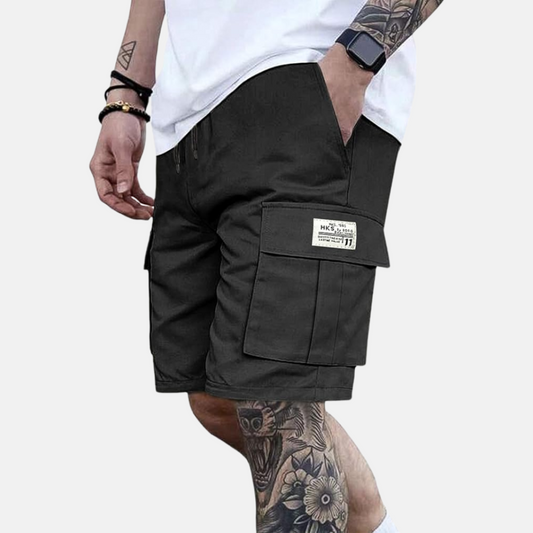 Cargoshorts för herr med resår i midjan