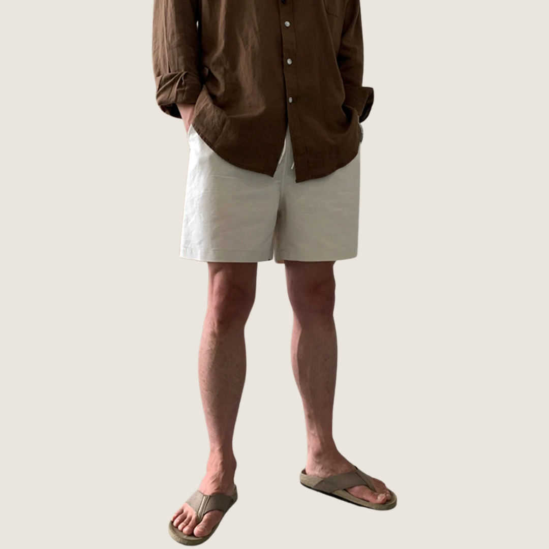 Casual shorts för herr med slät front