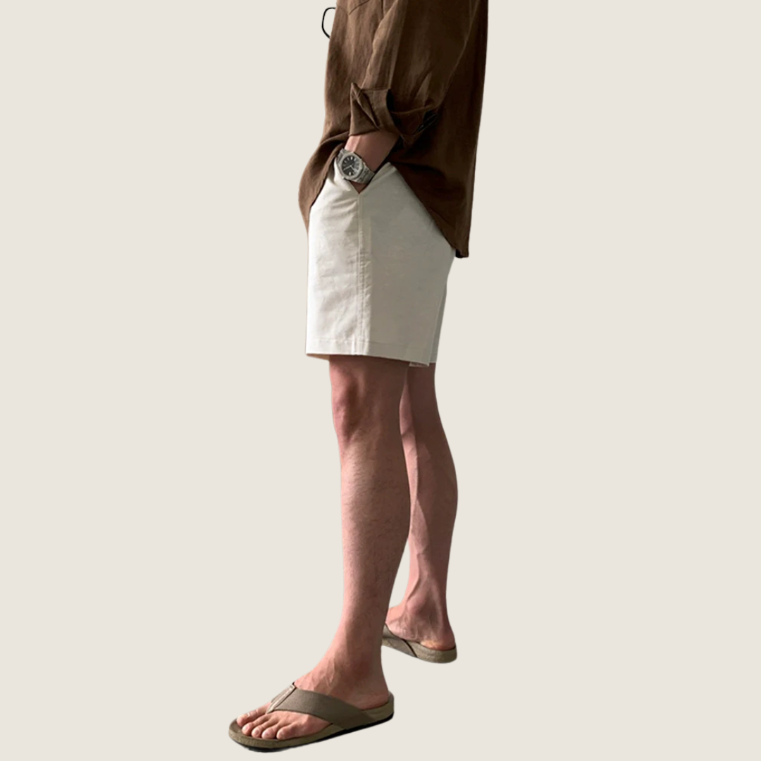 Casual shorts för herr med slät front