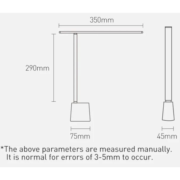 Dimbar uppladdningsbar LED-skrivbordslampa med 180° rotation