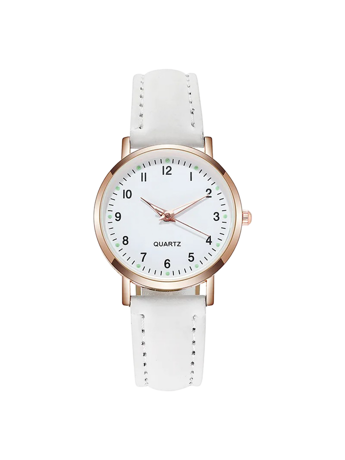 Elegant damklocka med läderband