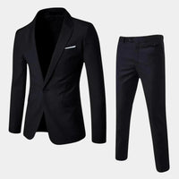 Elegant herrkostym med kavaj och byxor