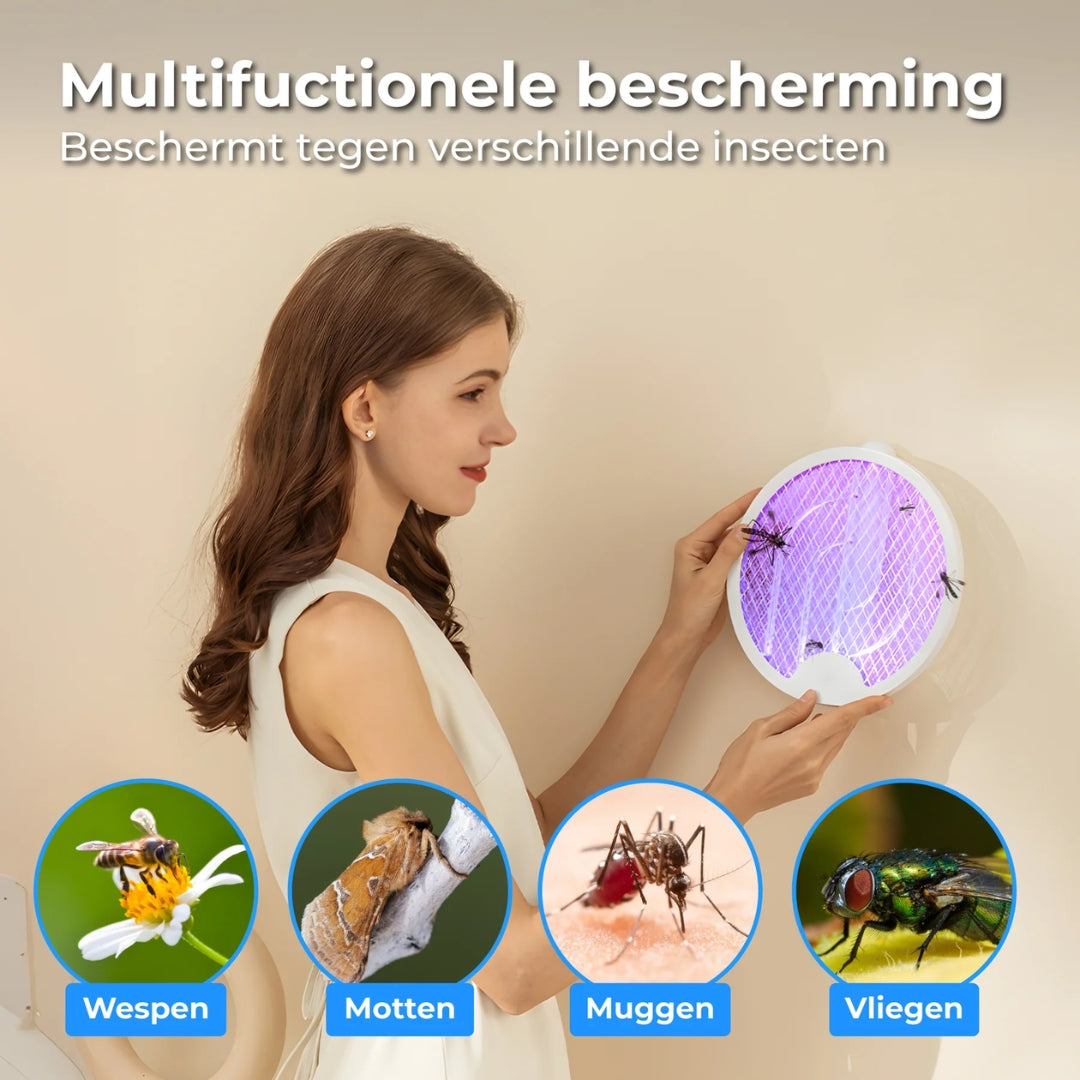 Elektrisk Flugsmälla - 2-i-1 med UV-Lampa