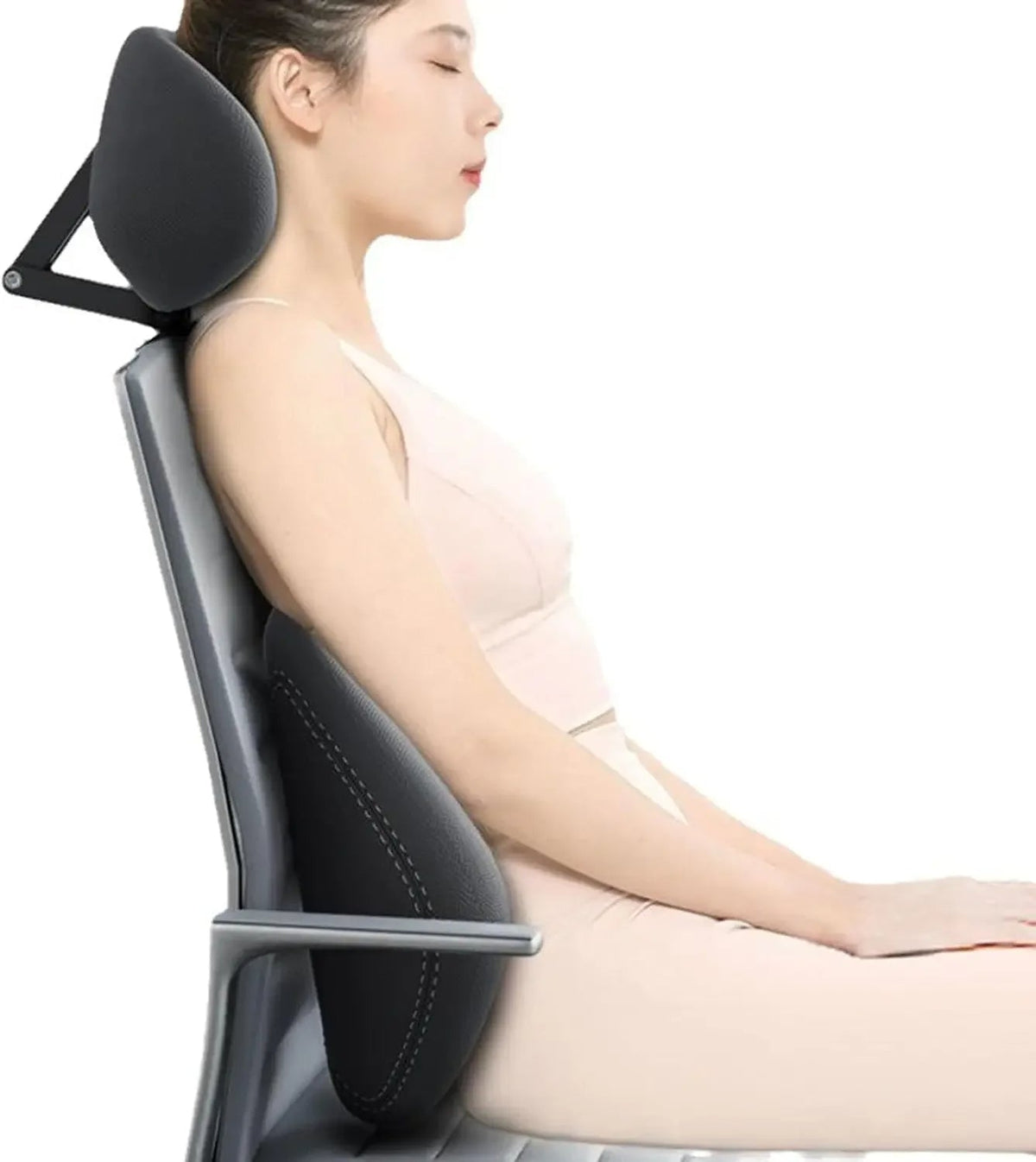 Ergonomisk nackkudde och huvudstöd med midjeskydd för kontorsstol
