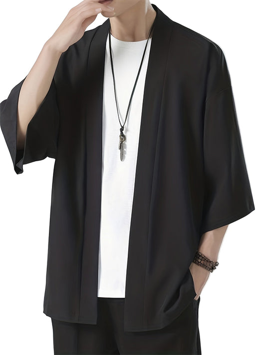 Herrkimono i japansk stil med öppen front