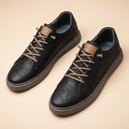 Herrsneakers i äkta läder | Stötdämpande och lätta casual skor