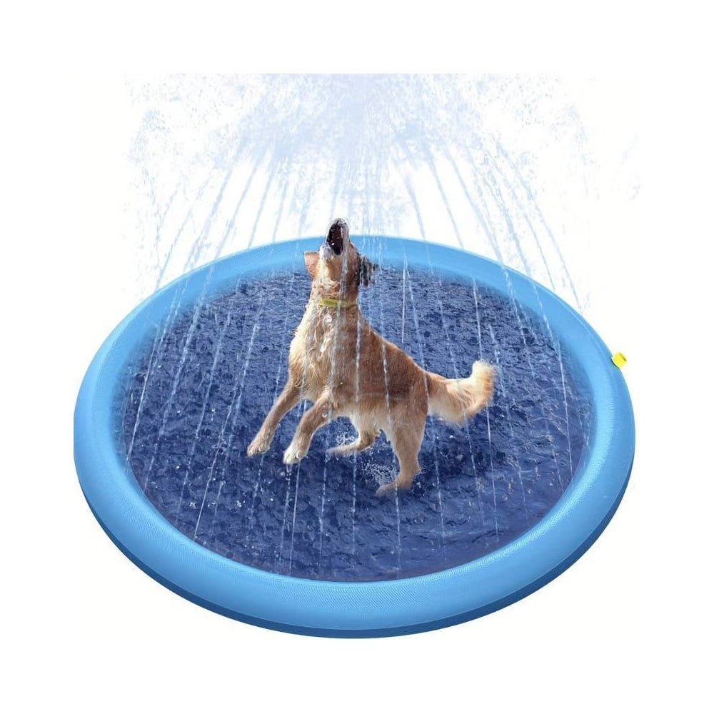 Hundpool med vattenspridare (tillgänglig i storlekar för stora och små hundar)