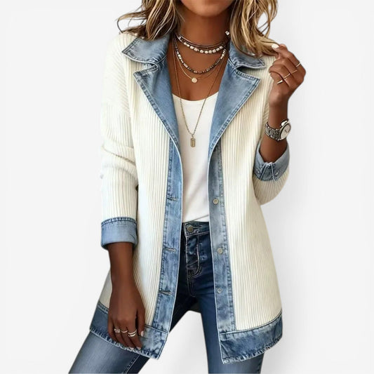 Hybridjacka i denim för damer