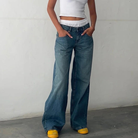 Jeans för dam | Wide leg-jeans för fritid och streetwear