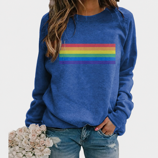 Långärmad rundhalsad sweatshirt för damer