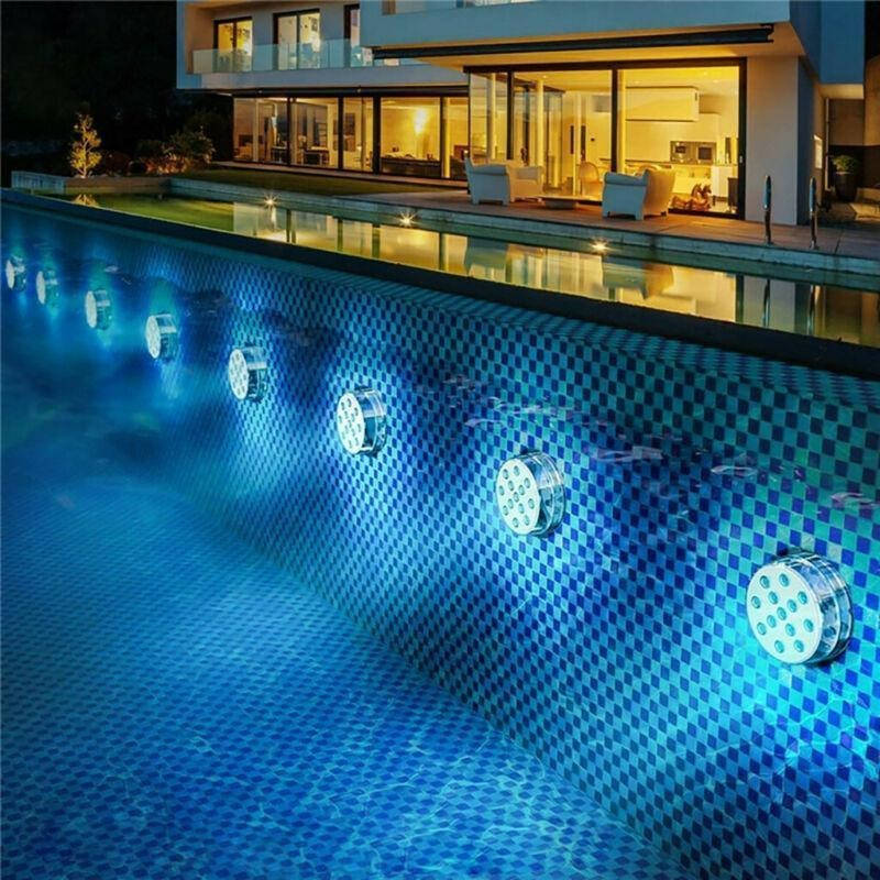 LED-undervattenslampor för pool med fjärrkontroll