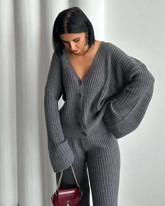Loungewear-set för damer | Stickat för fritid och hemmamys
