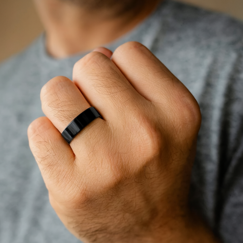 Magnetterapeutisk ring i rostfritt stål