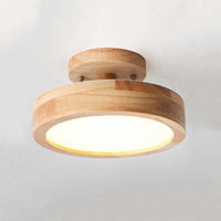 Modern LED-taklampa i trä för vardagsrum och sovrum – minimalistisk design, dimbar, 36 W