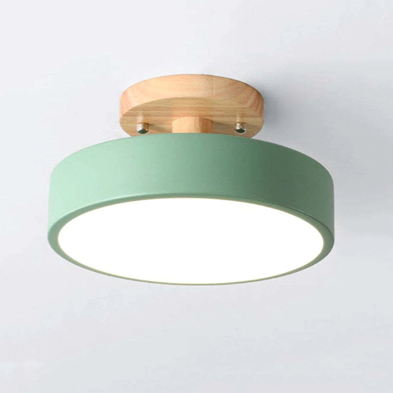 Modern LED-taklampa i trä för vardagsrum och sovrum – minimalistisk design, dimbar, 36 W