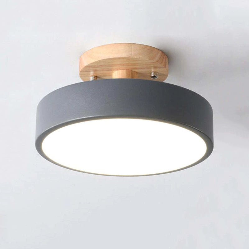 Modern LED-taklampa i trä för vardagsrum och sovrum – minimalistisk design, dimbar, 36 W