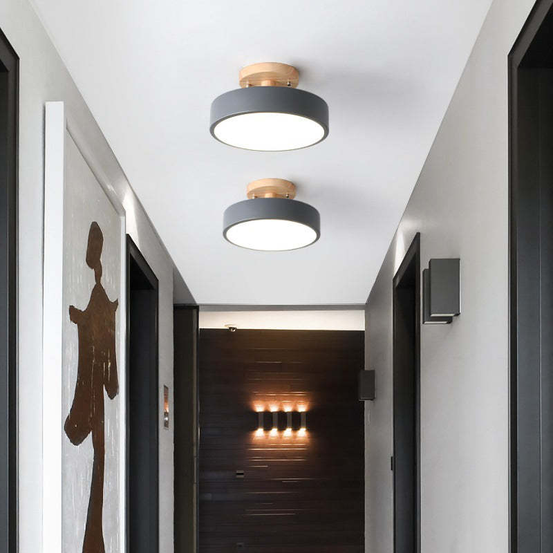 Modern LED-taklampa i trä för vardagsrum och sovrum – minimalistisk design, dimbar, 36 W