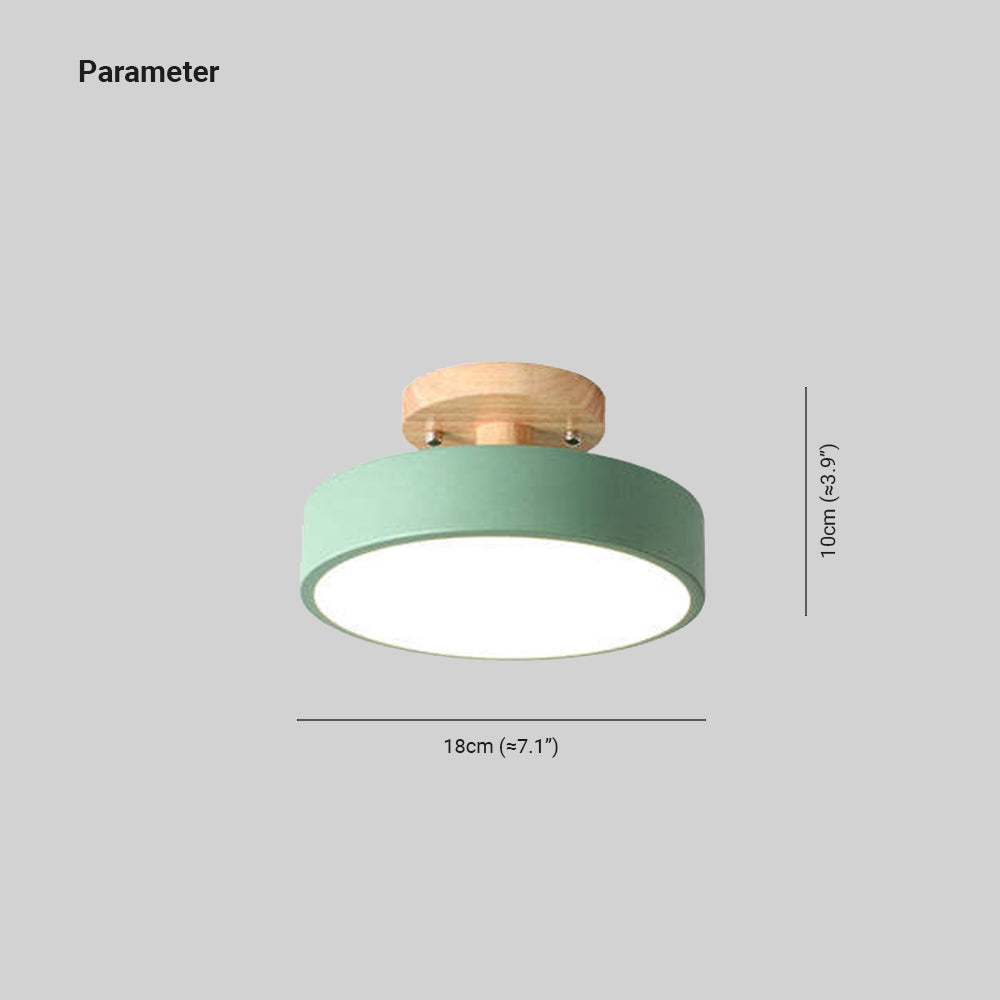 Modern LED-taklampa i trä för vardagsrum och sovrum – minimalistisk design, dimbar, 36 W