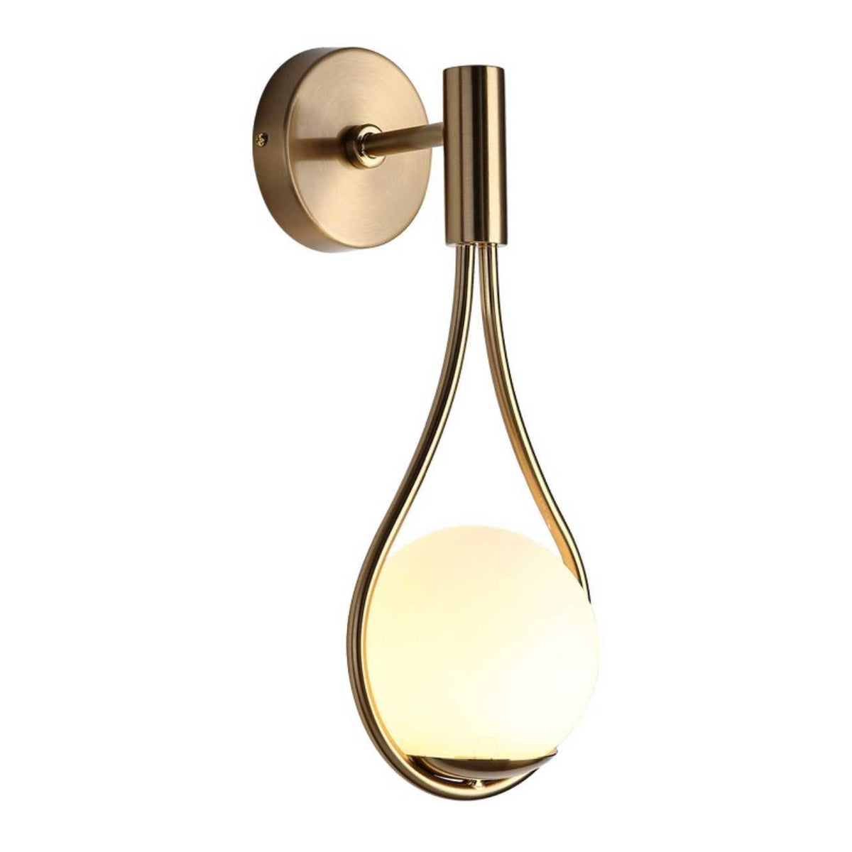 Modern nordisk vägglampa i guld- och svart utförande