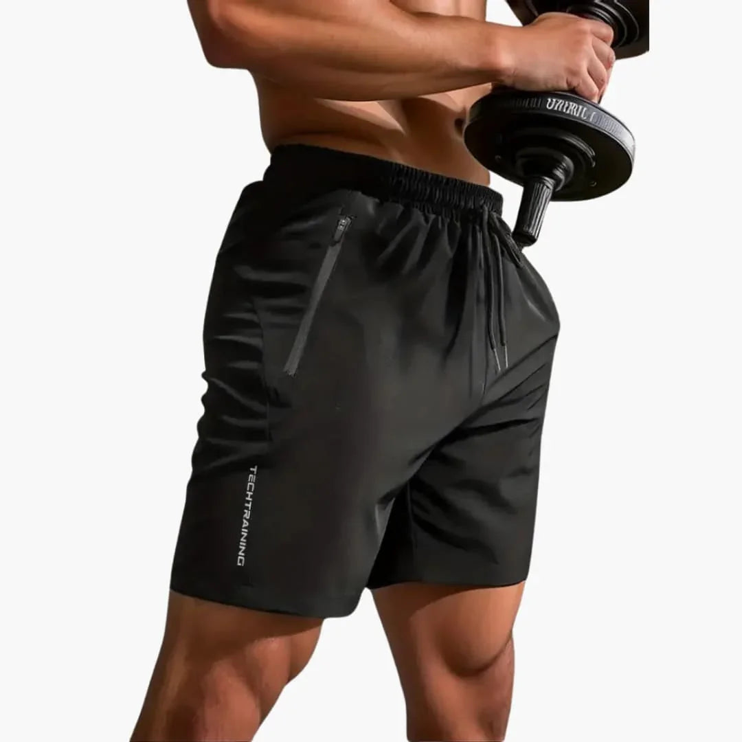 Nylonshorts för herr med dragkedjefickor för sommaren