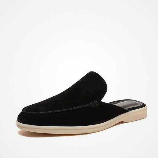 Öppna loafers med lyxig finish
