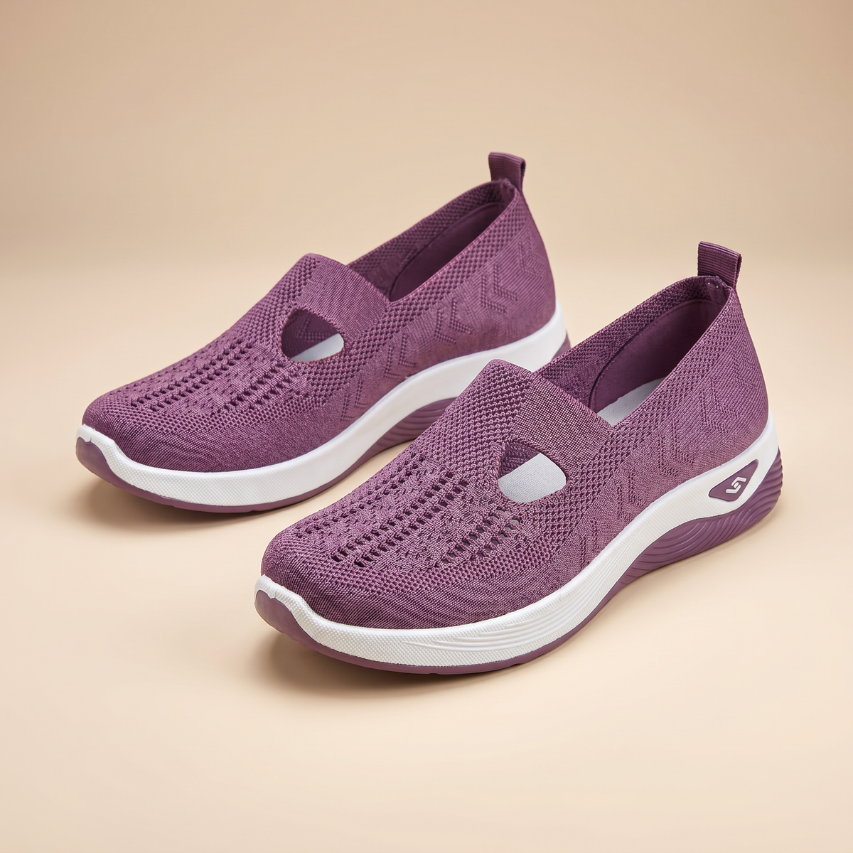 Ortopediska slip-on-skor för dam | Med andningsförmåga | Anpassade för svullna fötter
