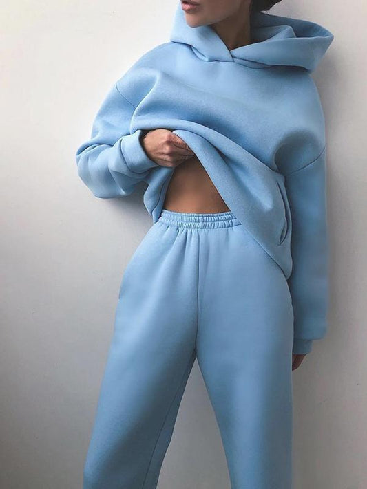 Oversized mjukisdress för dam med hoodie
