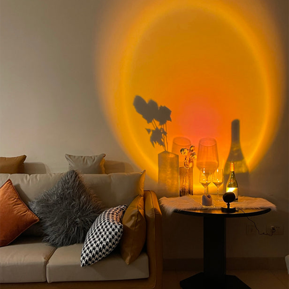 Retro solnedgångs-LED-bordslampa