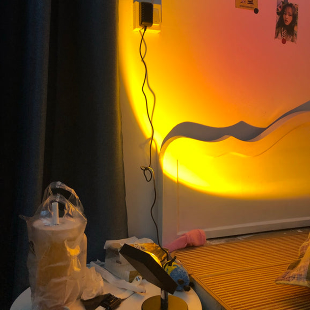 Retro solnedgångs-LED-bordslampa