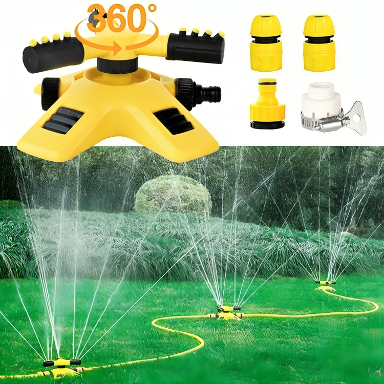 Roterande vattenspridare för gräsmatta | 360° täckning, vattenbesparande teknologi & justerbar spray för effektiv trädgårdsbevattning
