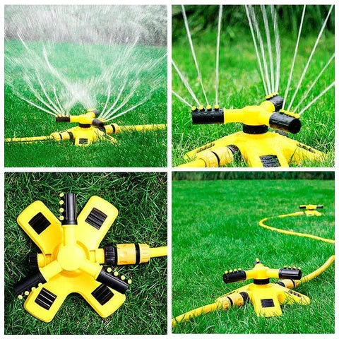Roterande vattenspridare för gräsmatta | 360° täckning, vattenbesparande teknologi & justerbar spray för effektiv trädgårdsbevattning