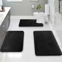 Set med badrumsmattor i memory foam, halkfria och tvättbara
