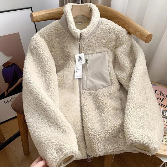 Sherpajacka med dragkedja för damer