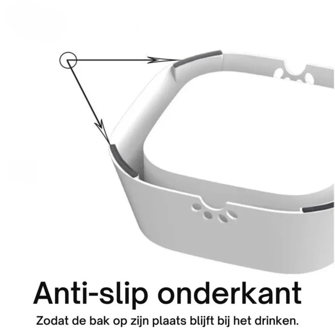 Skvalpsäker vattenskål för hundar - Spillfri hundskål