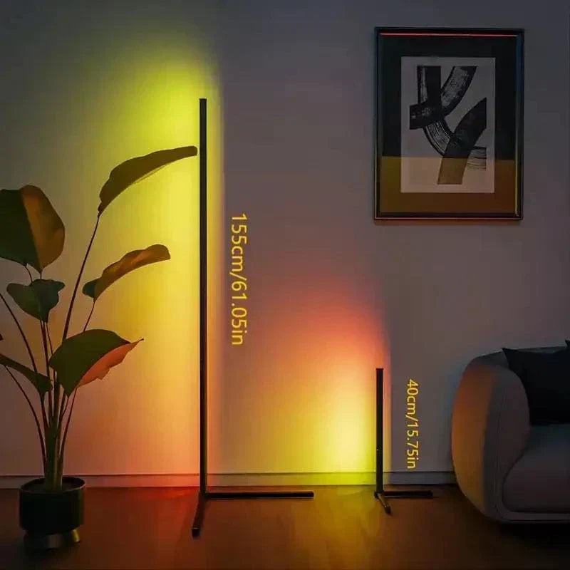 Slank RGB hörnlampa med fjärrkontroll - Modern belysning