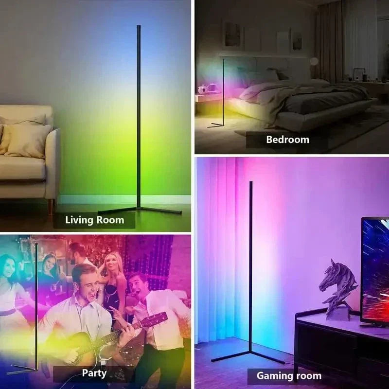 Slank RGB hörnlampa med fjärrkontroll - Modern belysning