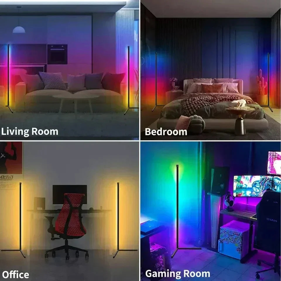 Slank RGB hörnlampa med fjärrkontroll - Modern belysning