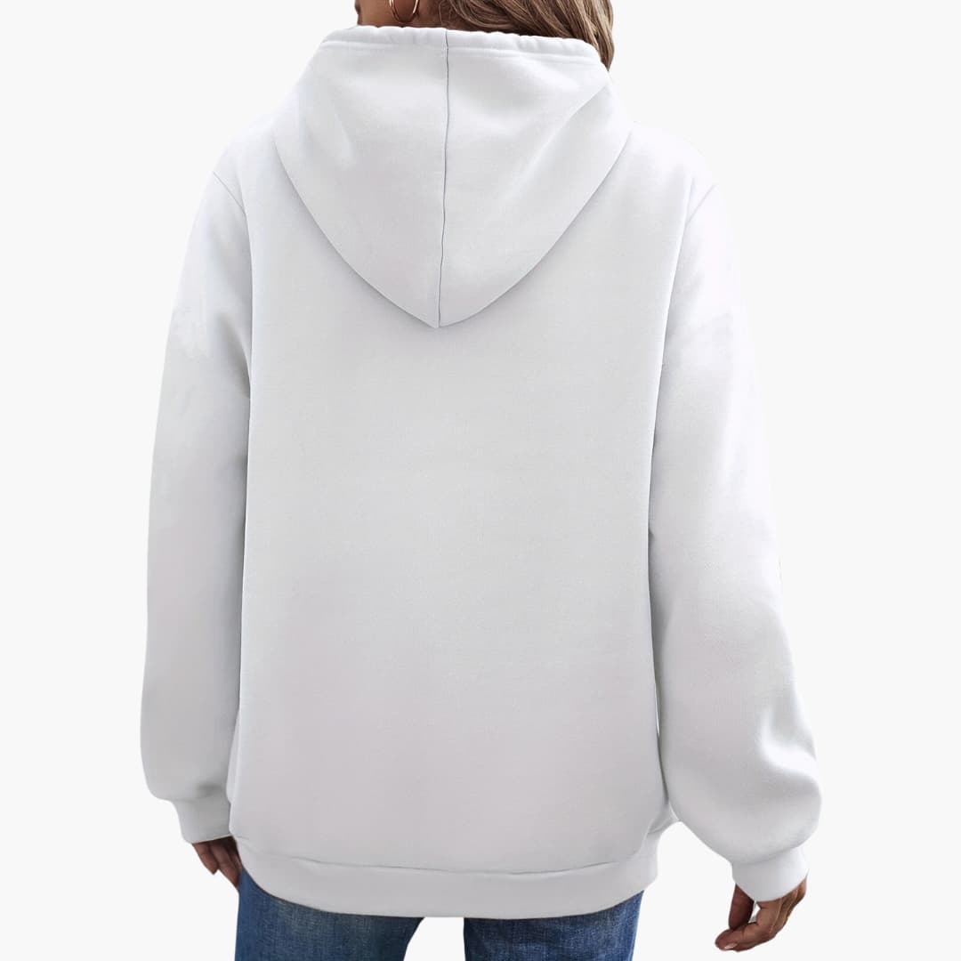 Snygg hoodie med Smile-tryck för damer
