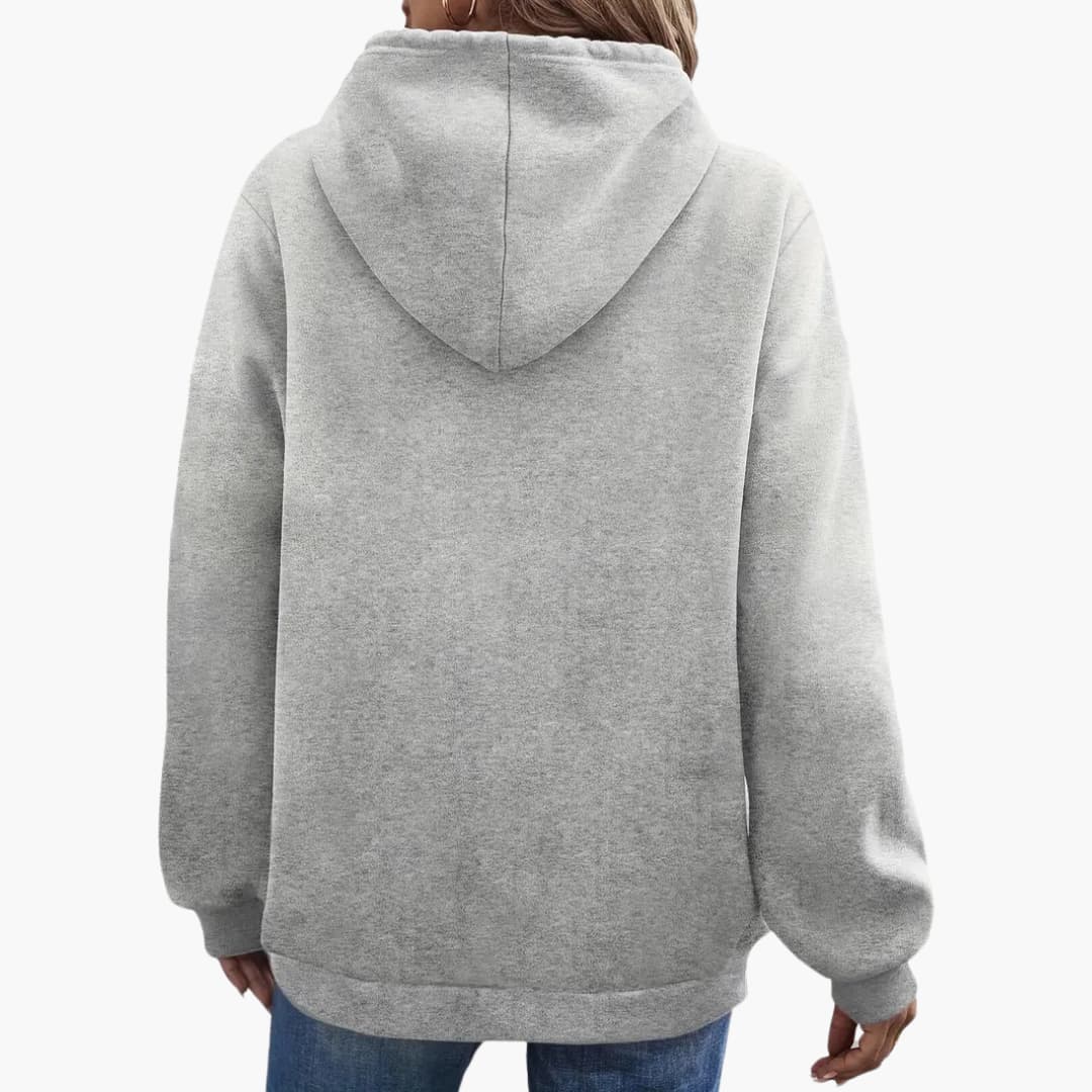 Snygg hoodie med Smile-tryck för damer