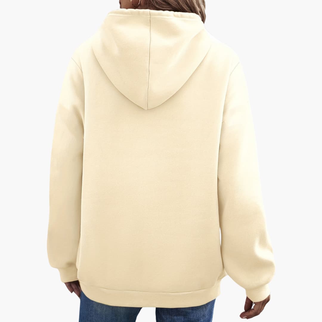 Snygg hoodie med Smile-tryck för damer